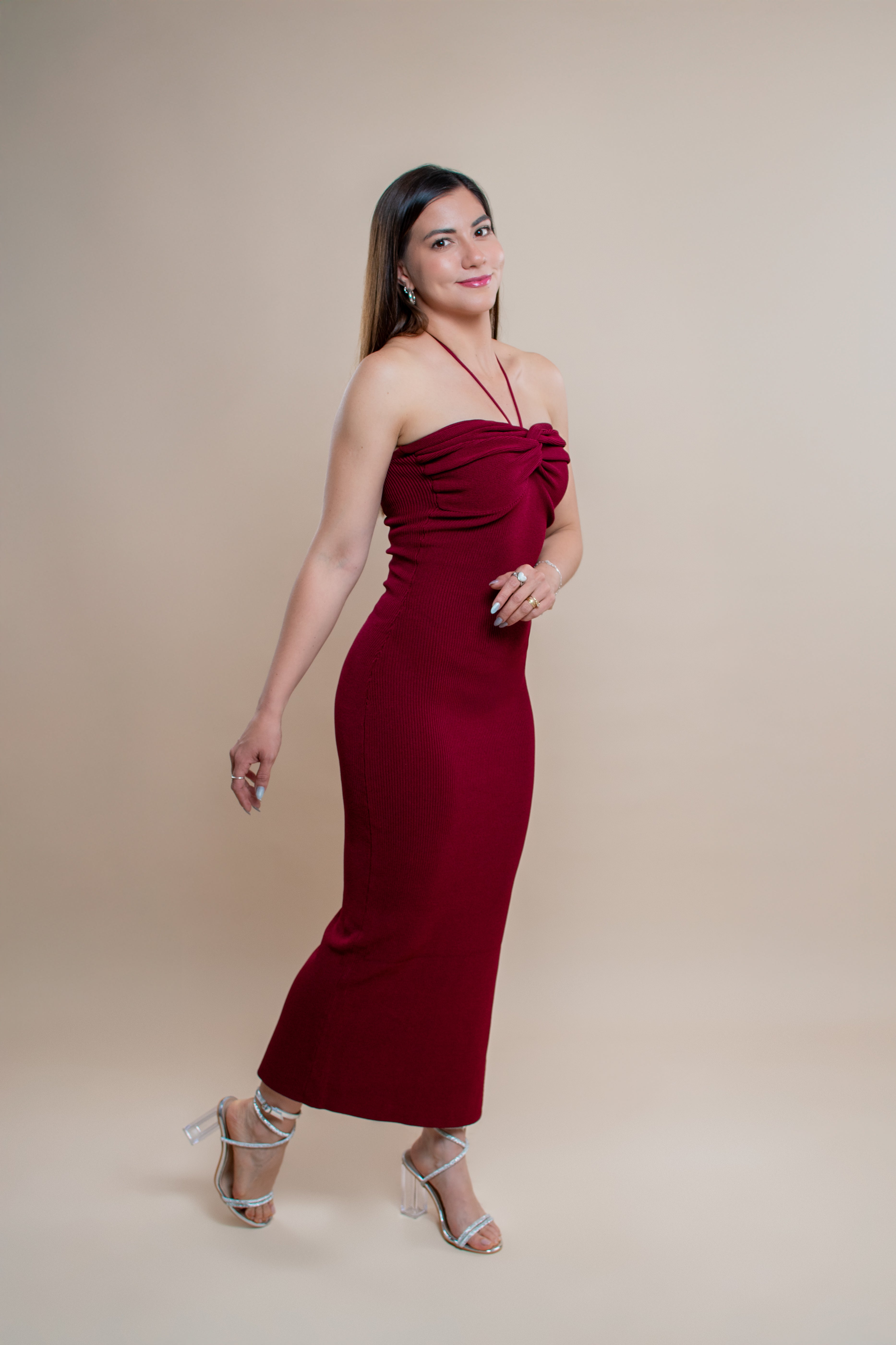 Vestido Loren color vino - MM SHOP