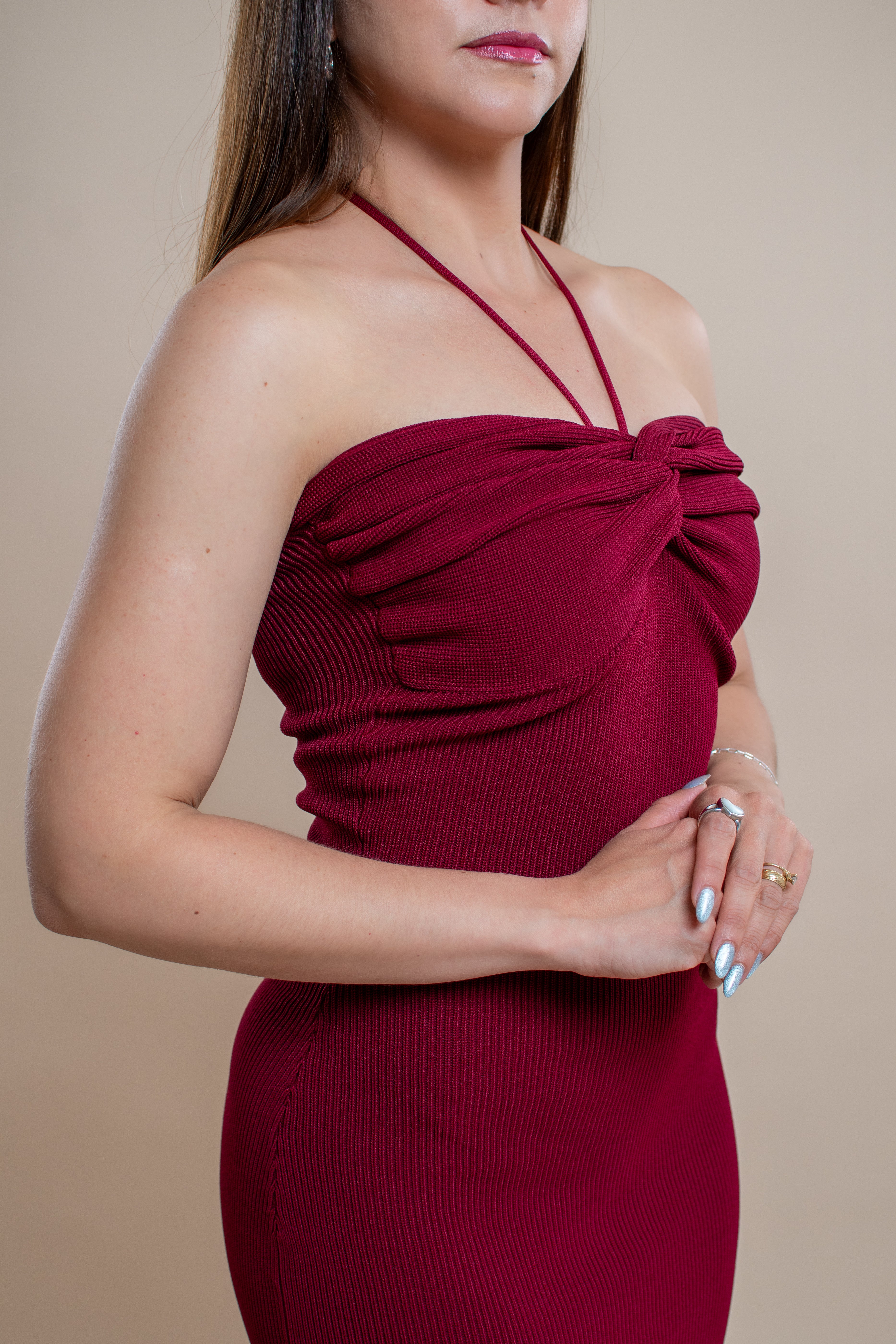 Vestido Loren color vino - MM SHOP