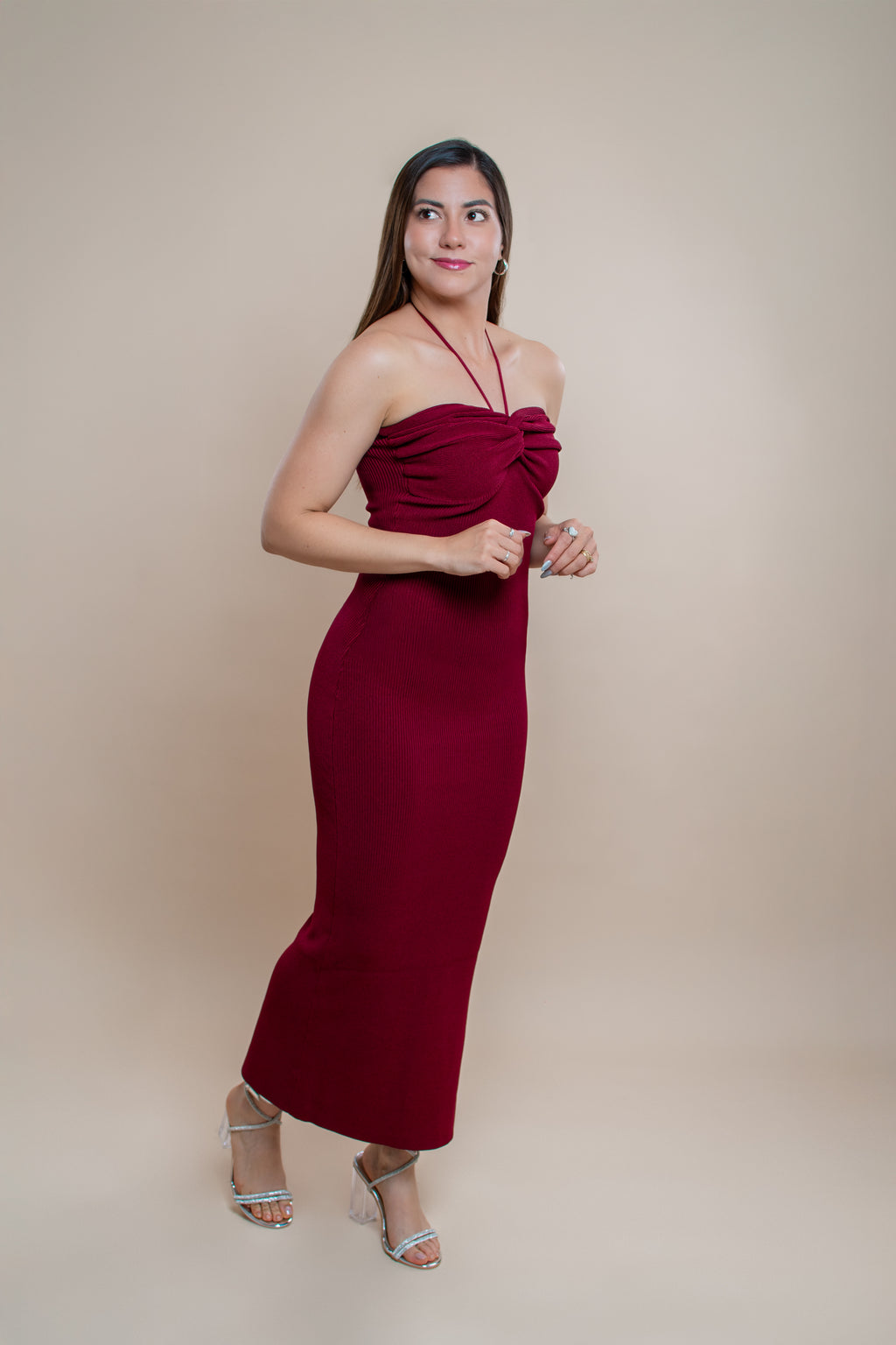 Vestido Loren color vino - MM SHOP