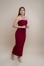 Vestido Loren color vino - MM SHOP
