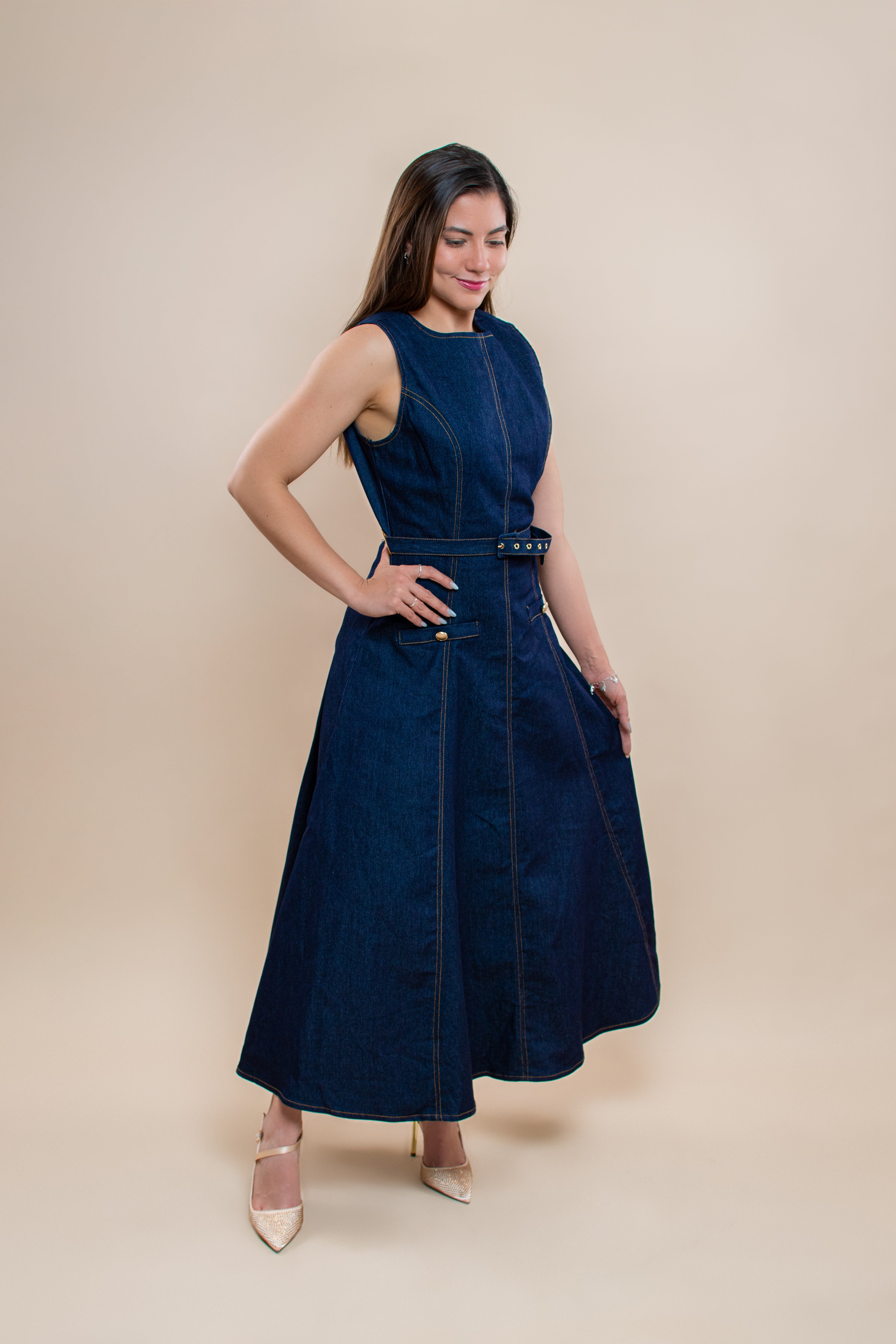 Vestido Clohe denim - MM Shop