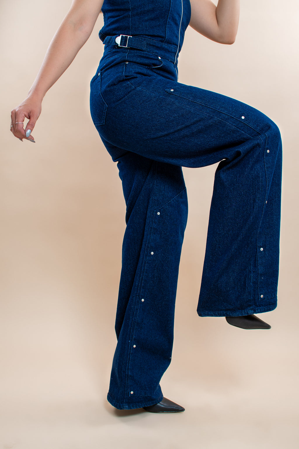 Strapless Juana denim jumpsuit - MM SHOP