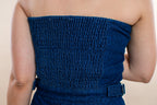 Strapless Juana denim jumpsuit - MM SHOP