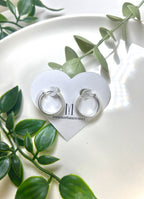 Aros argolla texturizada en plata 925