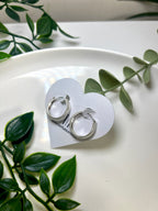 Aros argolla texturizada en plata 925