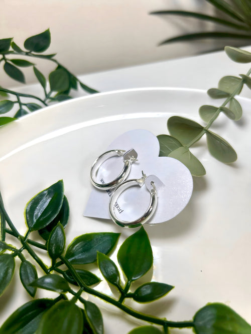 Aros argolla clásica en plata 925