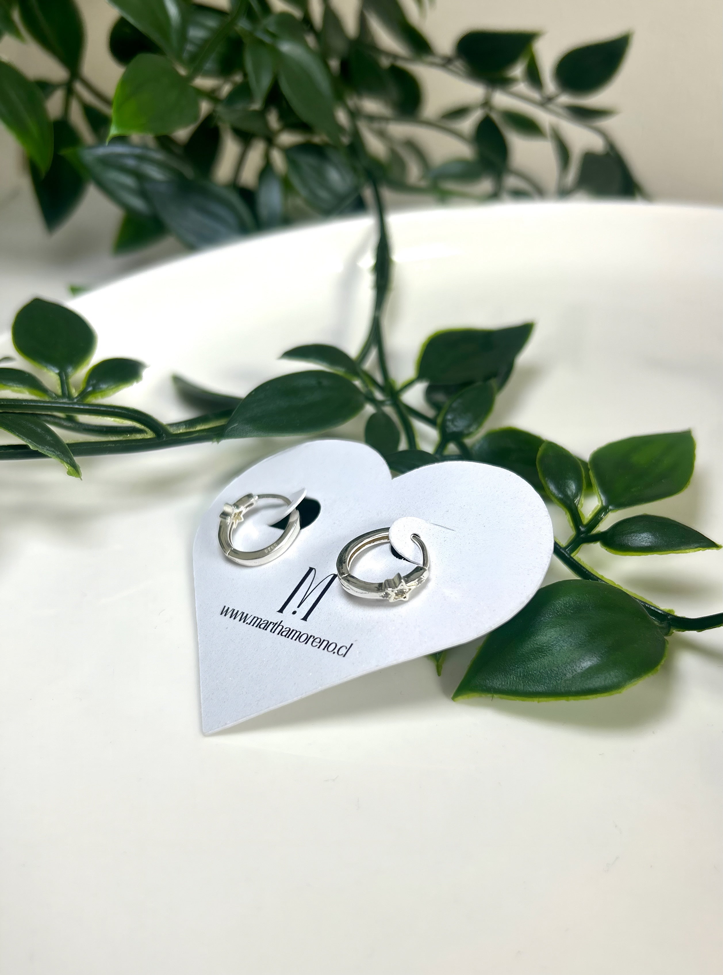 Aros estrella con circonitas