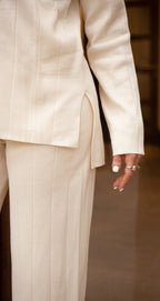 Conjunto Punto Acanalado Beige