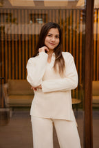 Conjunto Punto Acanalado Beige