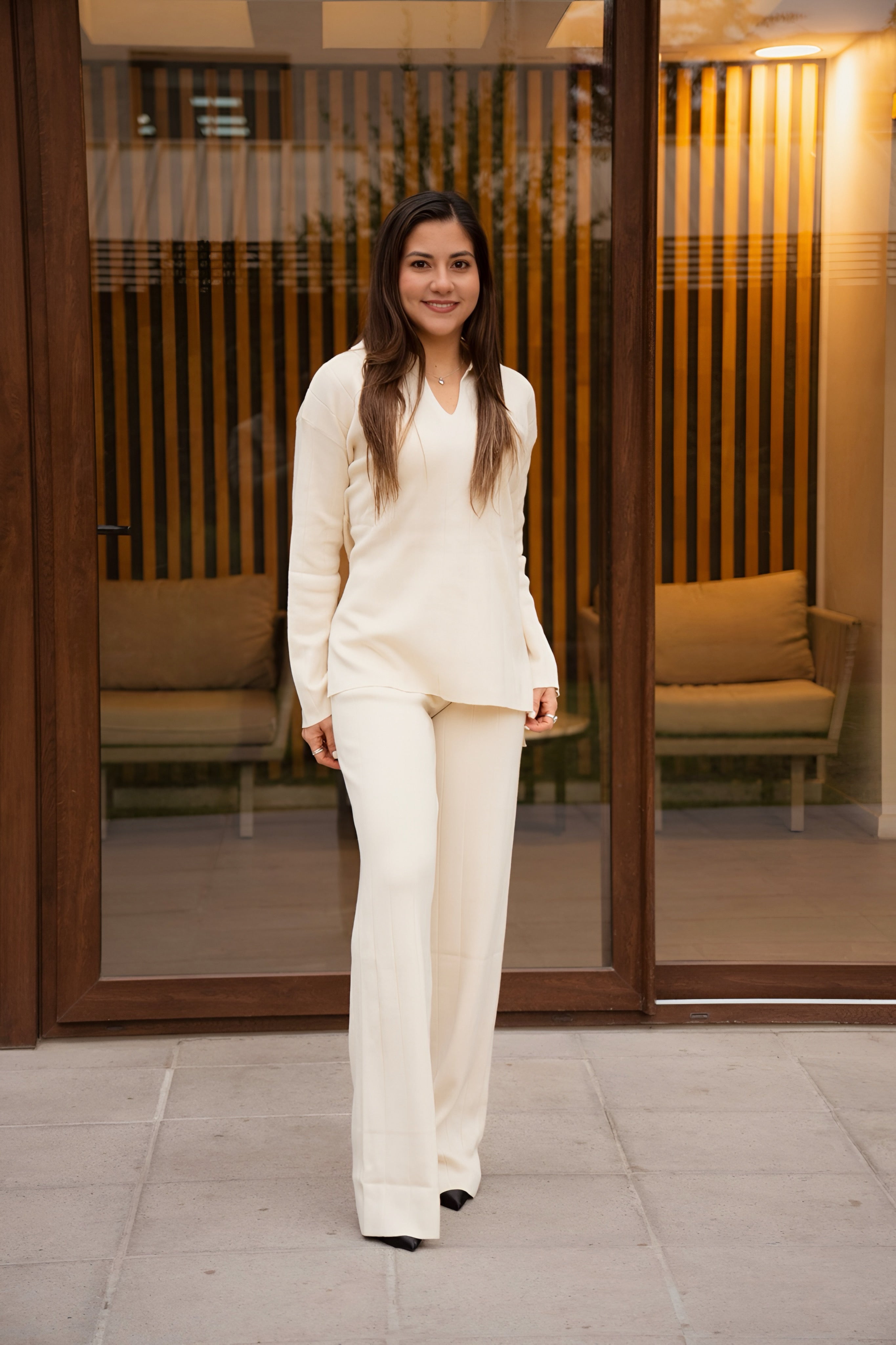 Conjunto Punto Acanalado Beige