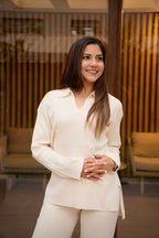 Conjunto Punto Acanalado Beige