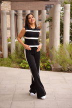 Pantalon de Punto Comfy Blanco y Negro Oslo
