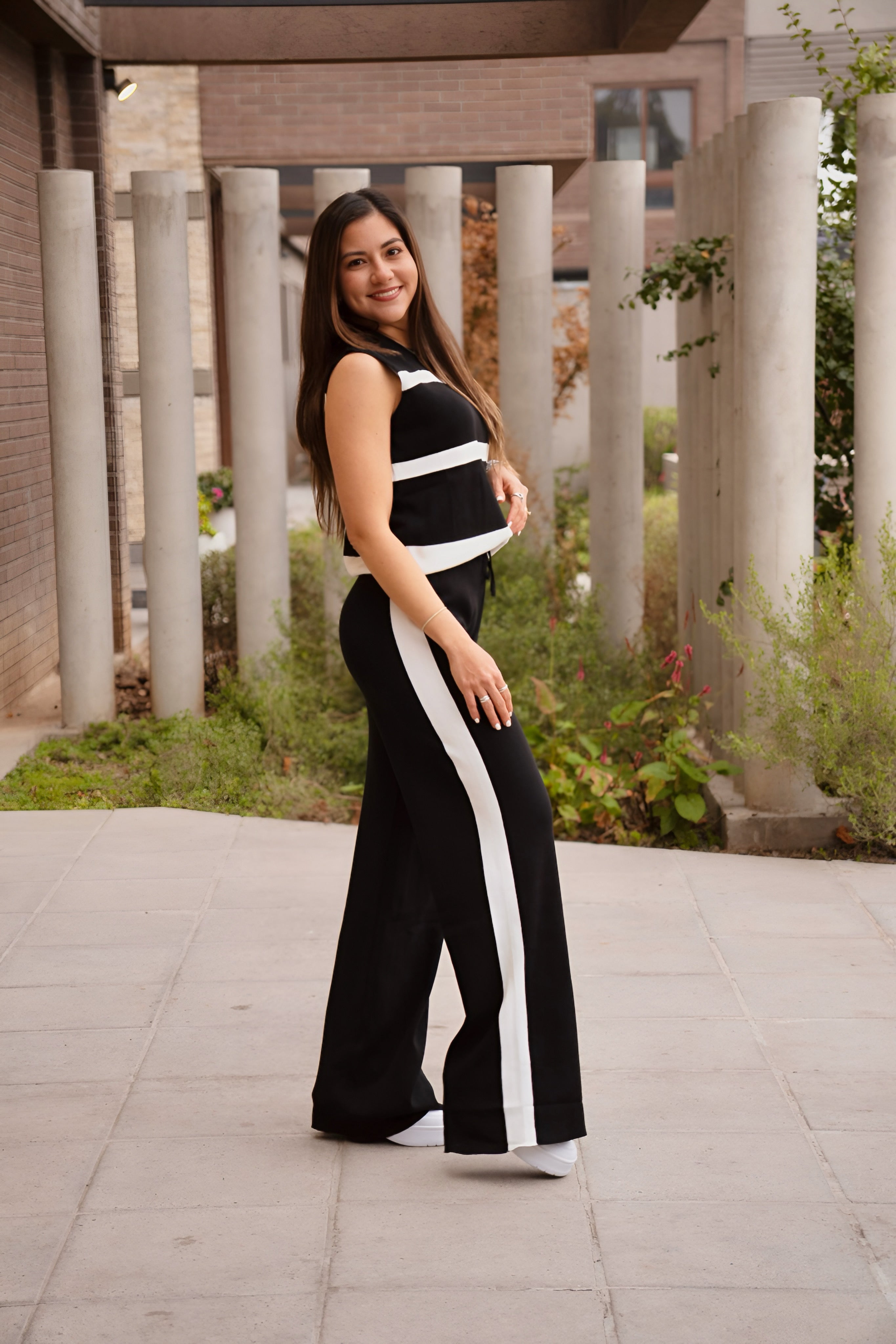 Conjunto Punto Comfy Blanco y Negro