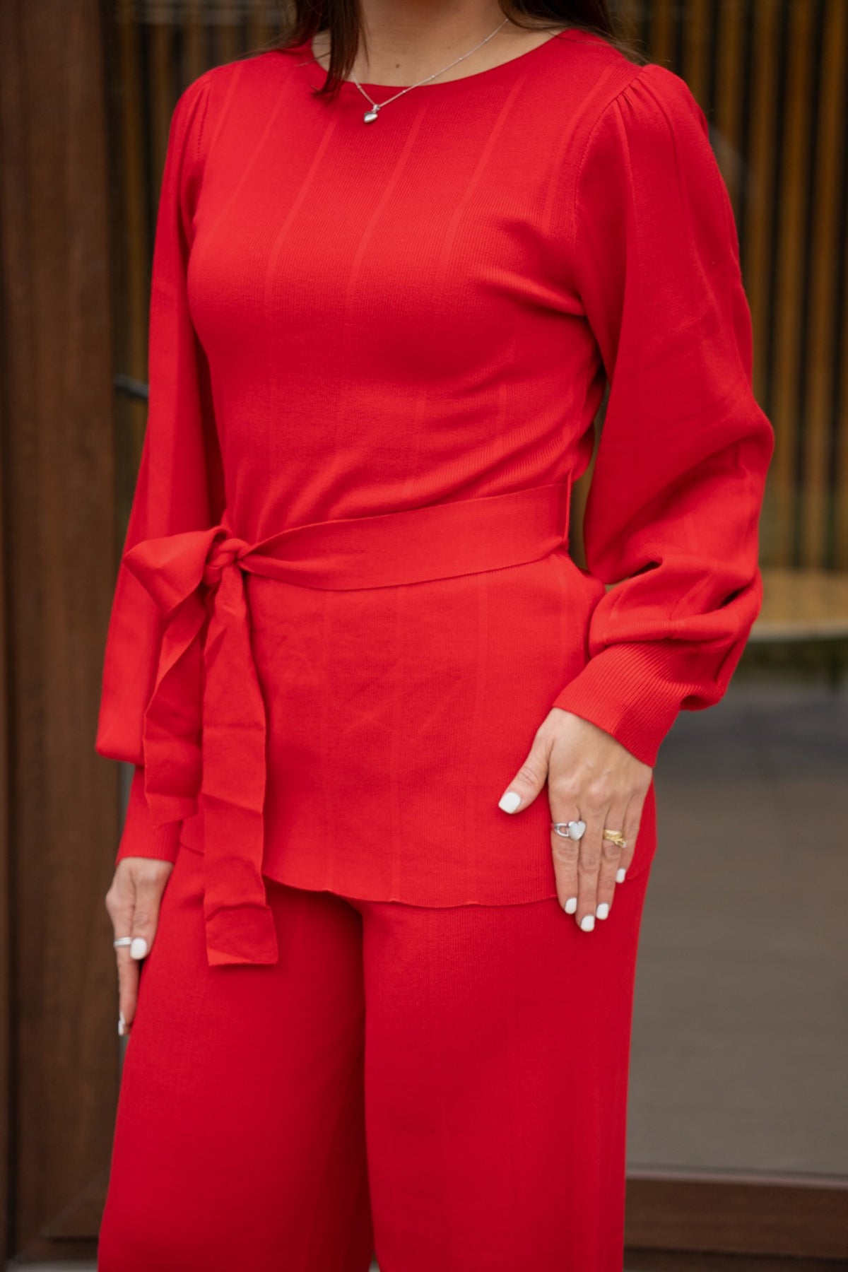 Sueter de punto rojo Victoria