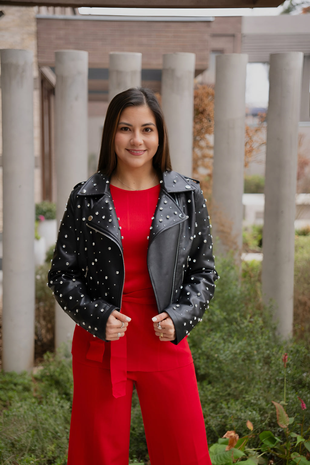 Chaqueta Biker Negra Brillante