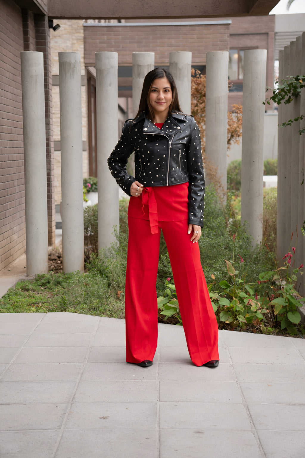 Chaqueta Biker Negra Brillante