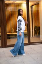 Sweater Emma Blanco y Negro