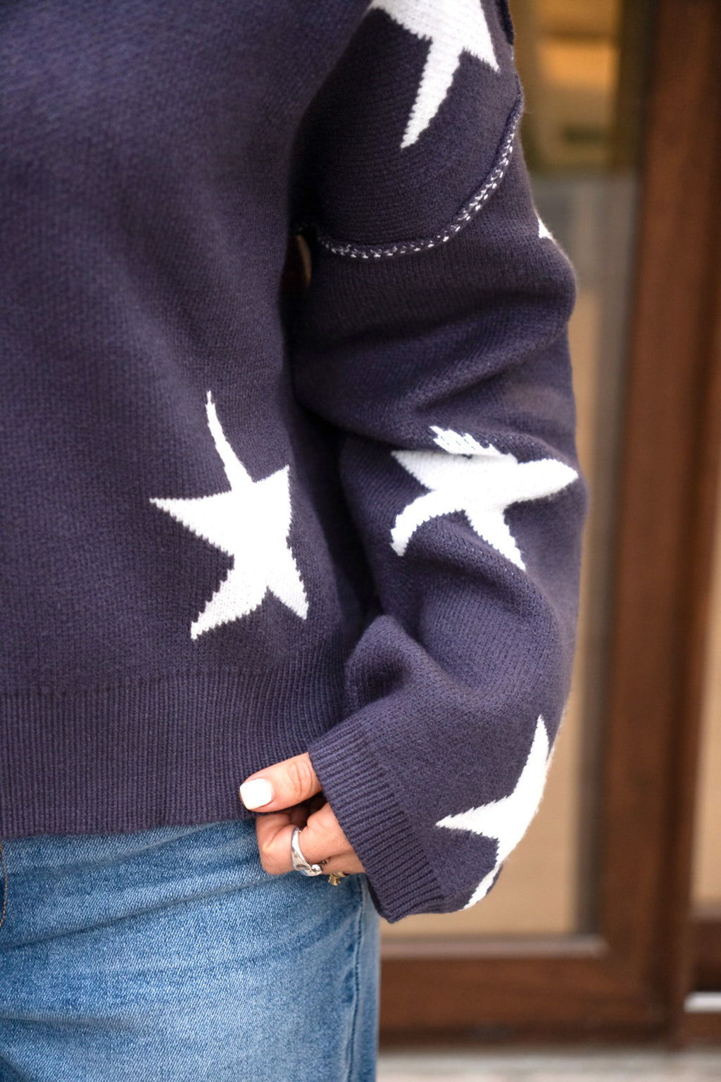 Sweater Pame Azul Estrellas