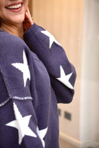 Sweater Pame Azul Estrellas