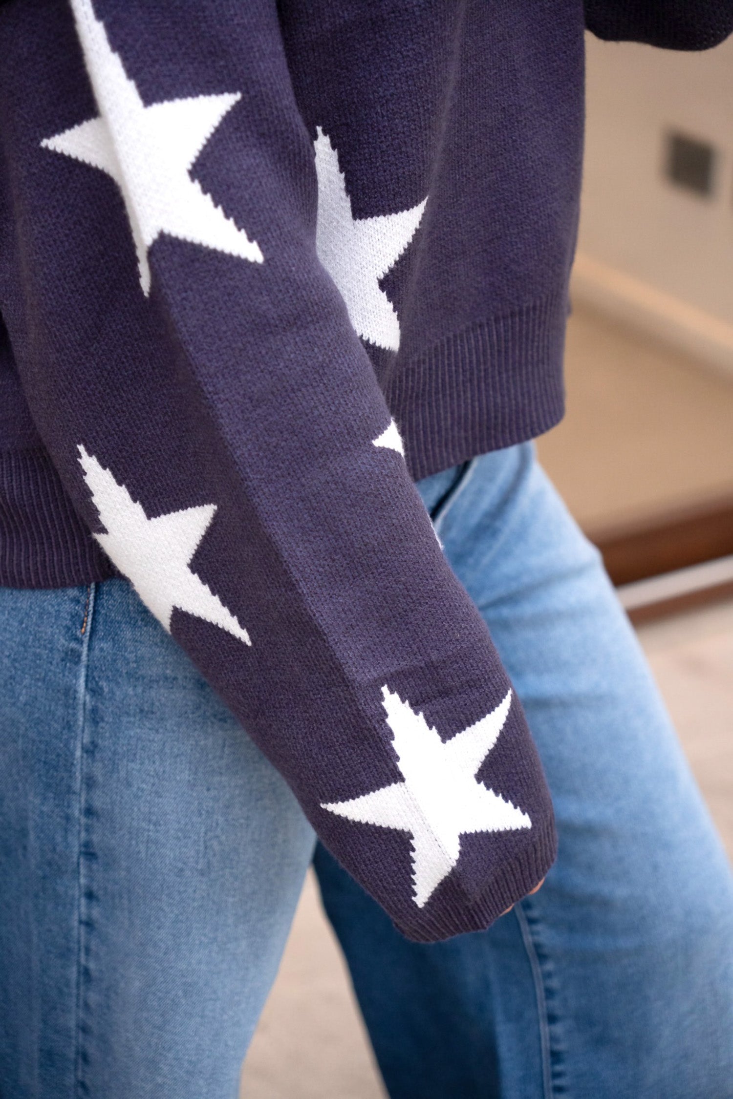 Sweater Pame Azul Estrellas