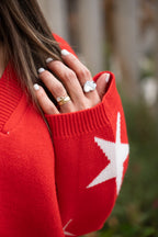 Sweater Pame Rojo Estrellas