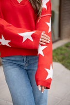 Sweater Pame Rojo Estrellas