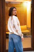 Sweater Isidora Estrellas Beige