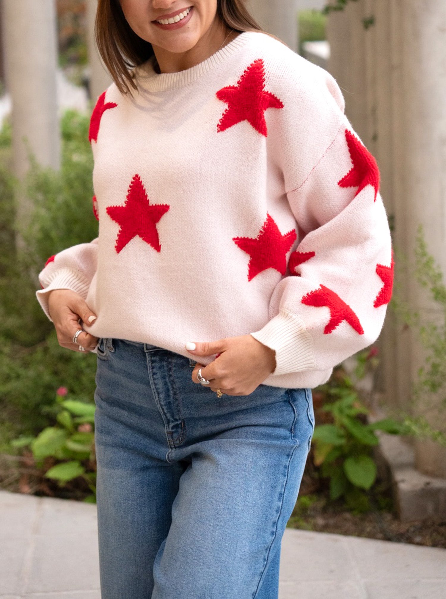 Sweater Isidora Estrellas Rojas