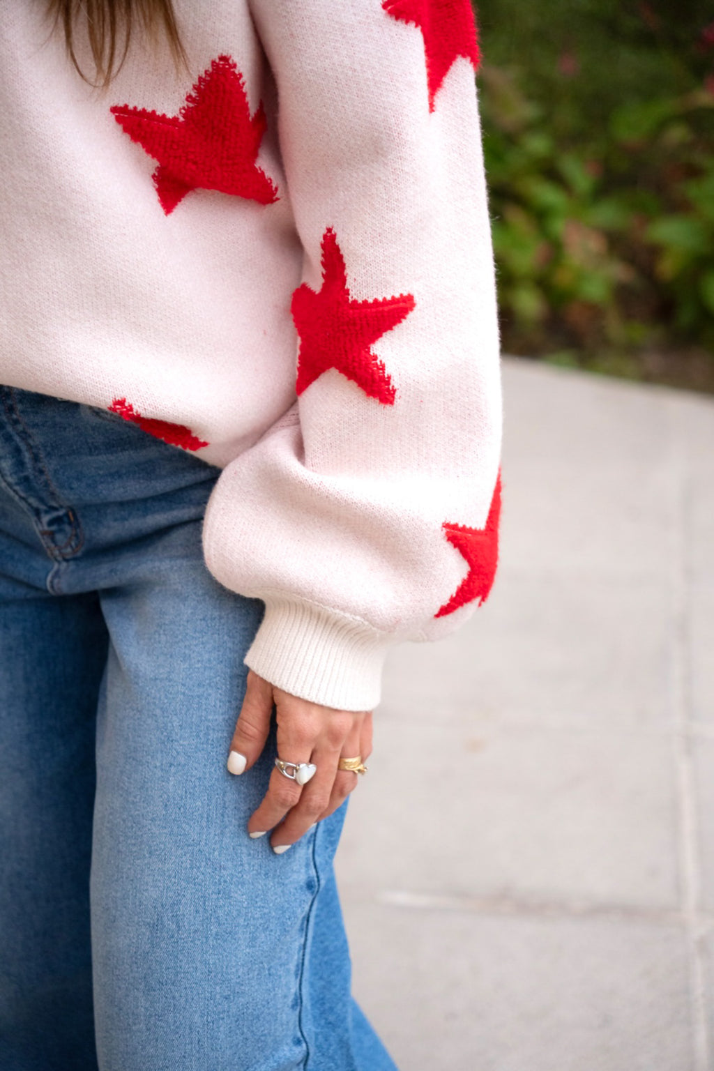 Sweater Isidora Estrellas Rojas