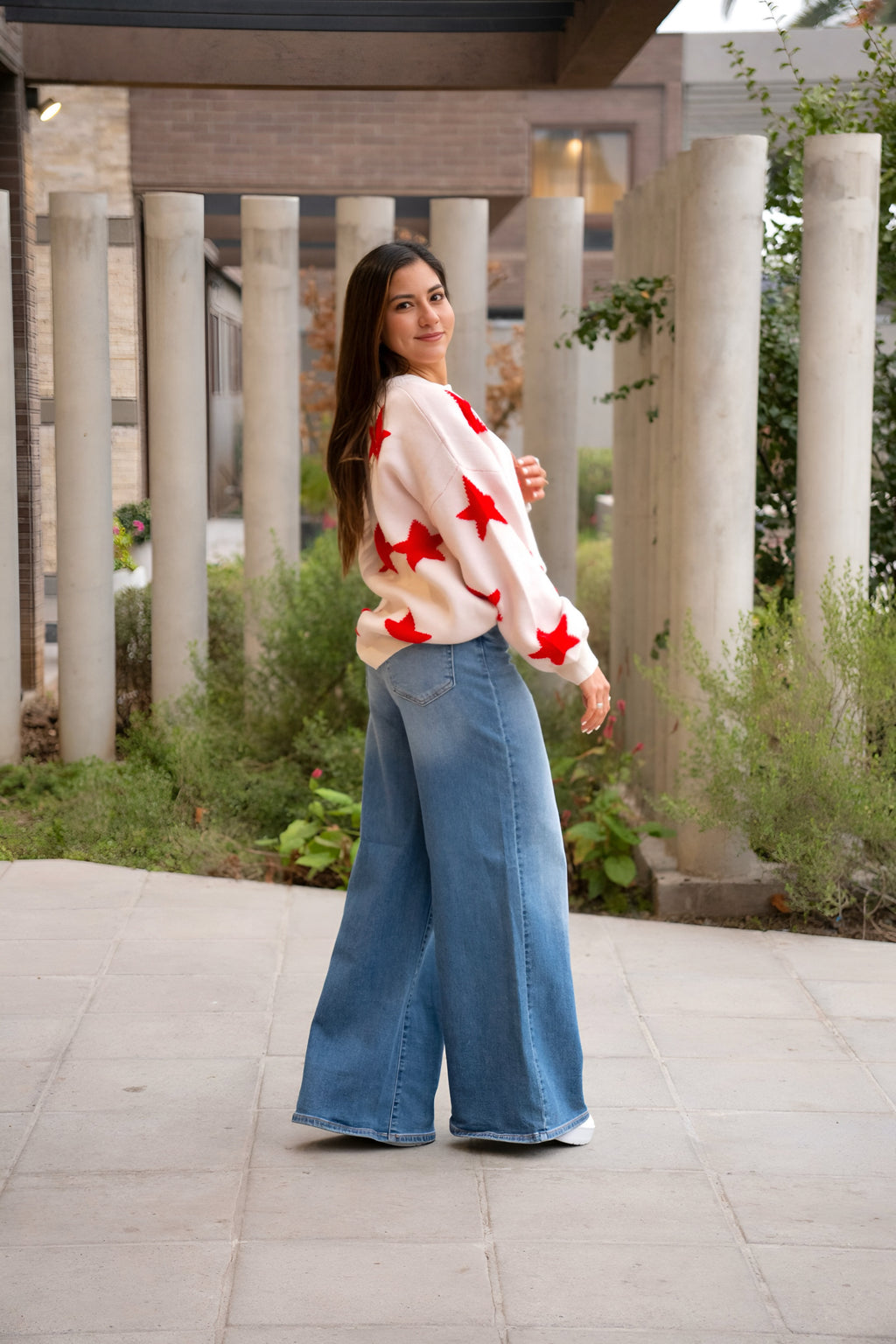 Sweater Isidora Estrellas Rojas