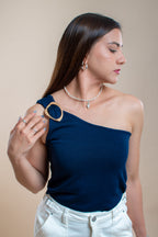 Top Tulum azul marino - MM SHOP