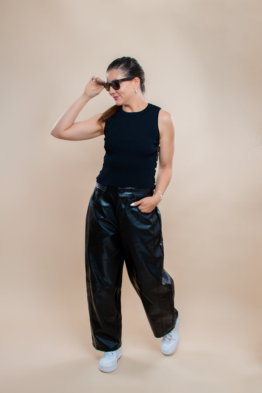 Top Priscilla negro - MM SHOP