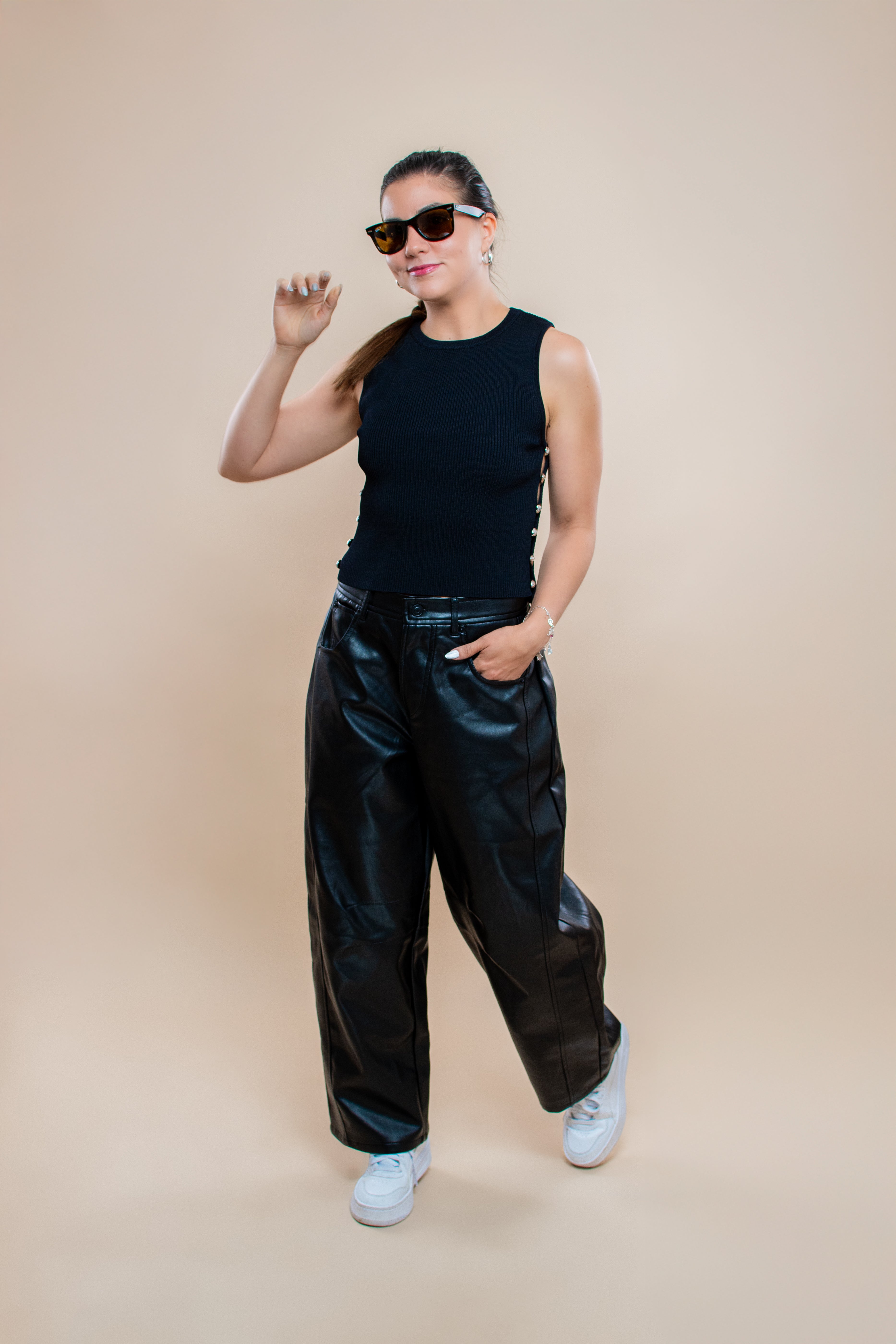 Top Priscilla negro - MM SHOP