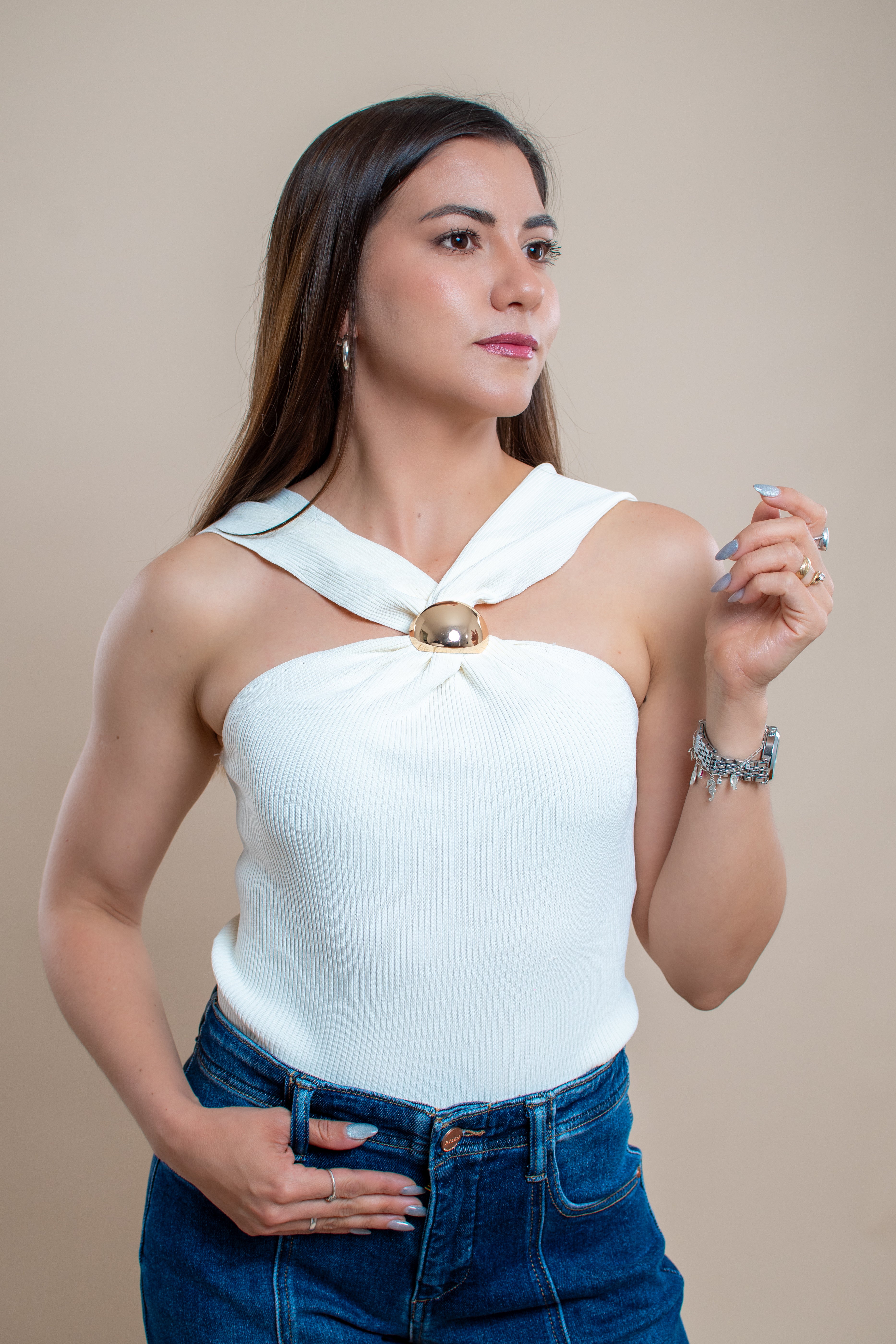 Top Anah en blanco - MM SHOP